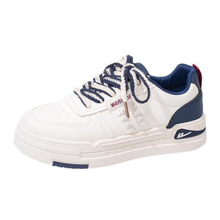 回力女鞋板鞋女款轻便软底厚底增高白色皮面学生高颜值休闲小白鞋