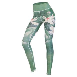 高腰瑜伽裤女印花弹力提臀显瘦紧身外穿运动彩色速干高腰健身长裤