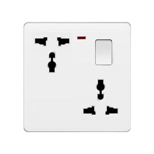 86型暗装多功能一开八孔5孔六孔十孔二三三带开关插座面板8孔多孔