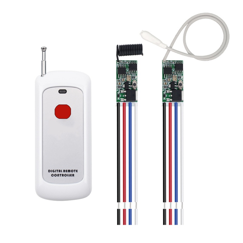 迷你无线遥控开关DC5V9V12V24B电源通断微型led灯无线433RF接收器