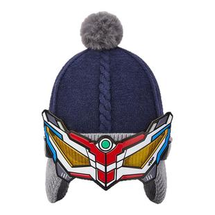 奥特曼IP商场同款巴拉巴拉儿童帽子男童护耳帽冬季保暖帽时尚潮酷