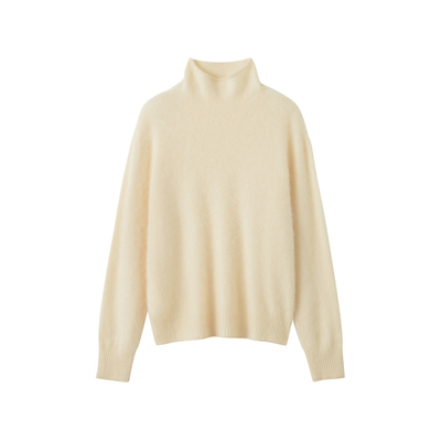 “绒绒细语”山羊绒羊毛高领毛衣