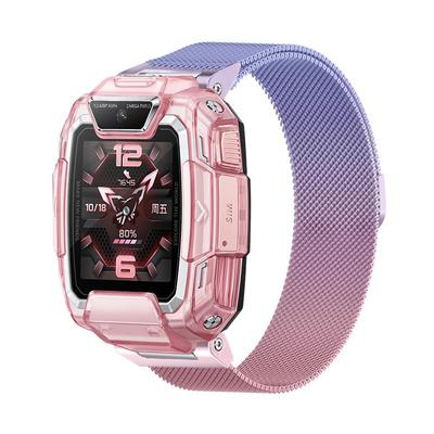 适用于华为儿童电话手表表带5Pro米兰尼斯磁吸腕带5/5活力版/5新耀版金属渐变替换带4X/4X新耀版4Pro通用配件