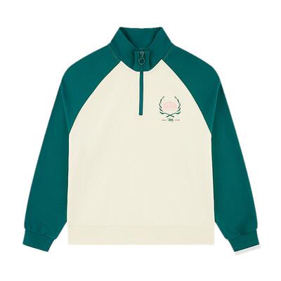 宽松舒适运动卫衣拉链立领