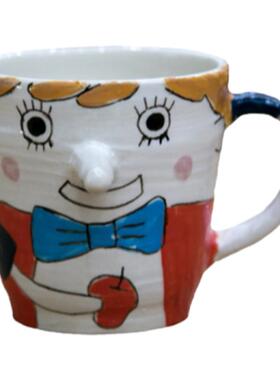 日本立体动物粗陶咖啡杯