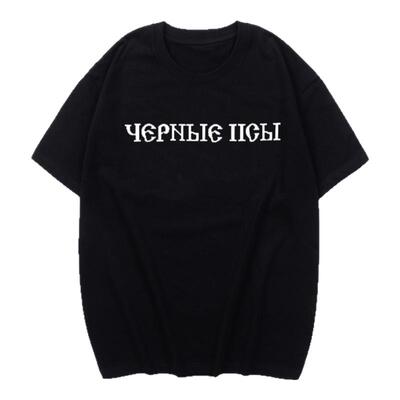 美式KANYE侃爷黑狗短袖T恤