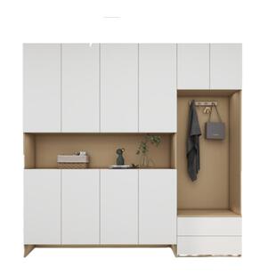 全屋定制工厂入户鞋柜一门到顶实木定制穿衣柜挂衣柜隔断柜置物柜