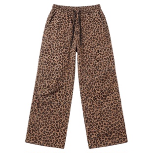 CLIMAX VISION美式复古轻解构豹纹工装牛仔裤女春夏轻薄阔腿长裤