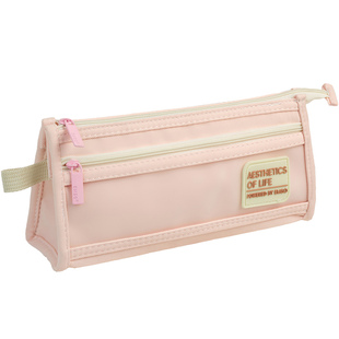 新款ins风笔袋马卡龙大容量三角方型立体翻盖式手提铅笔袋小学生初中高颜值收纳文具盒男女孩款日系笔盒