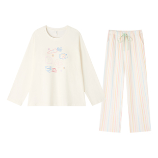 天丝莫代尔棉睡衣2026新款正流行女春秋长袖带胸垫可外穿家居服夏