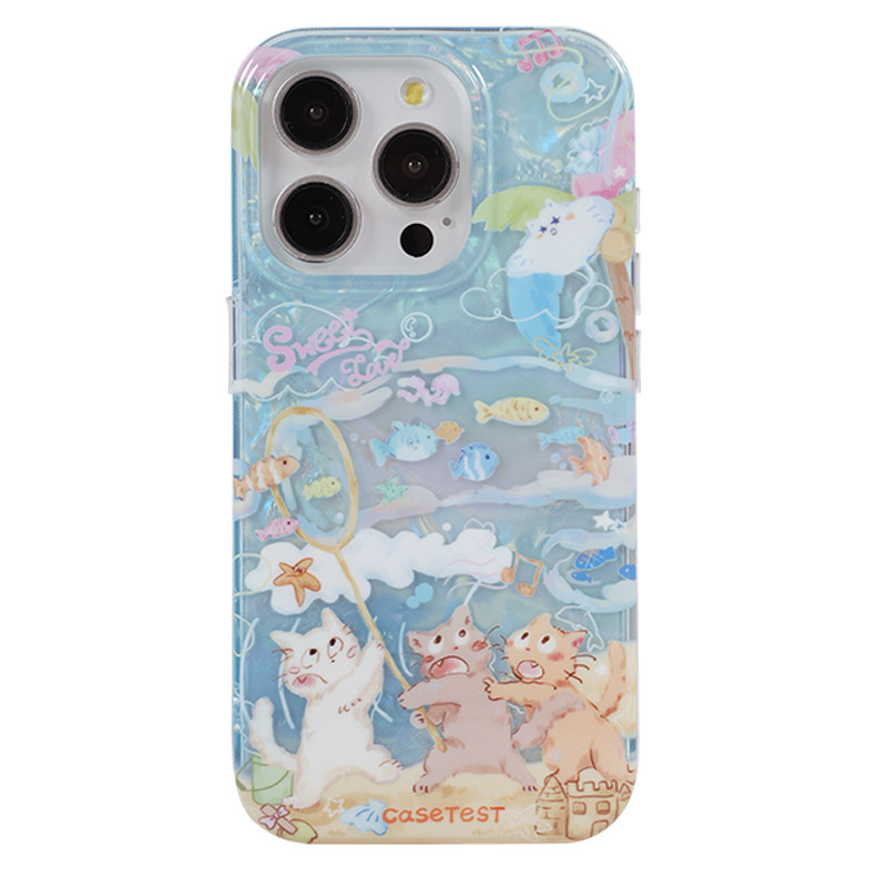 壳试验原创沙滩回忆双层印花纹理适用iPhone17promax手机壳创意苹果17pro新款16promax15pro可爱
