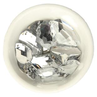 DIY手缝钻 异形台湾亚克力平底钻 手工婚纱礼服钻套餐 有孔