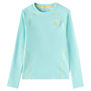 【网球·凌空阵】森林棠26春[3D一体织]吸湿速干圆领儿童长袖T恤