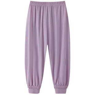 英氏儿童裤子透气冰丝防蚊裤10A抑菌男女童夏季薄款运动休闲裤