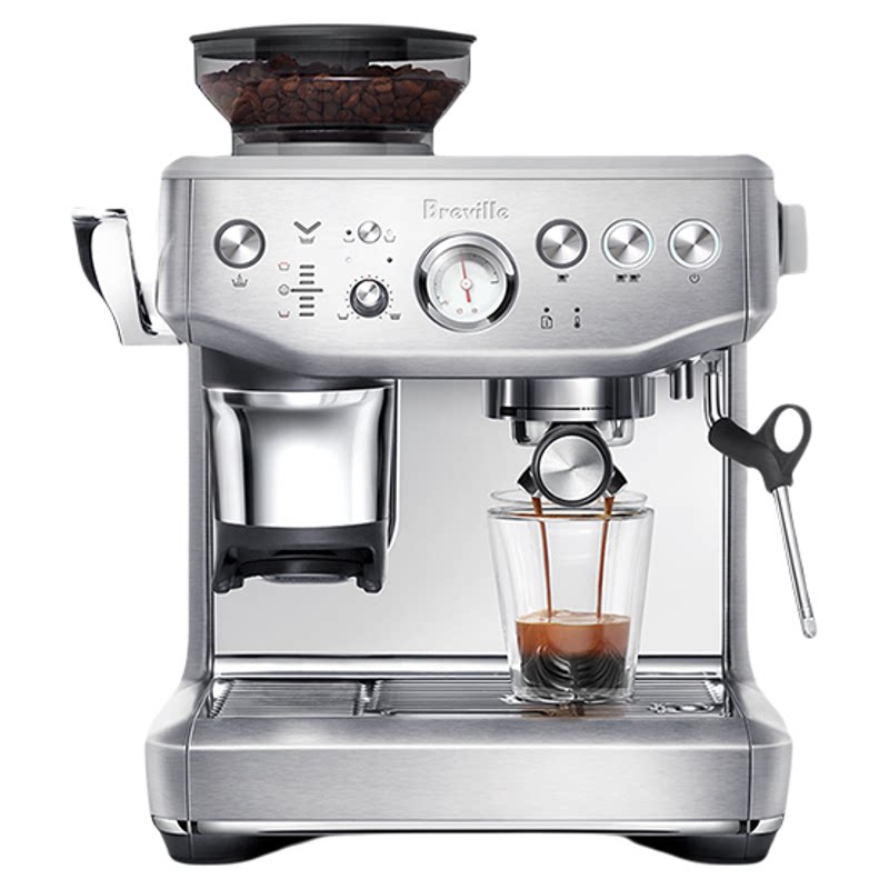 【礼物】Breville铂富BES876研磨一体半自动咖啡机意式辅助压粉