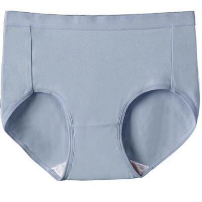 dpl全棉中高腰纯色收腹少女内裤