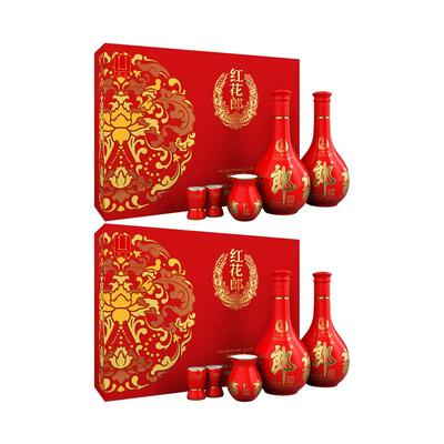 郎酒红花郎十500ml*2瓶礼盒*2盒