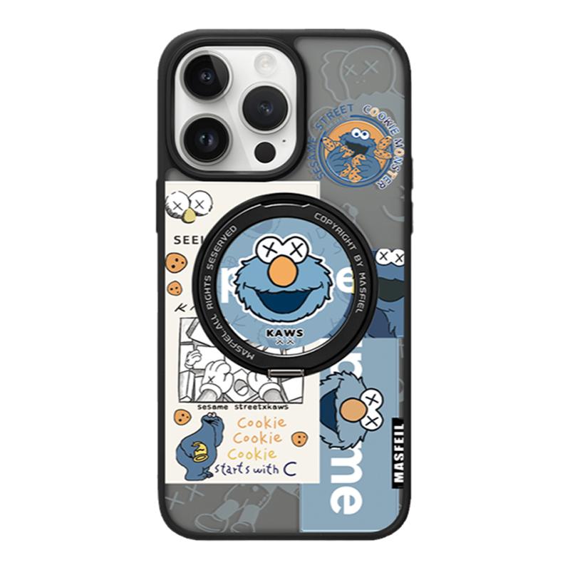 ANGYING × 艾摩适用苹果17promax手机壳iPhone16新款带支架13全包磁吸支点ip14潮牌Fo5高级保护套15pm防摔