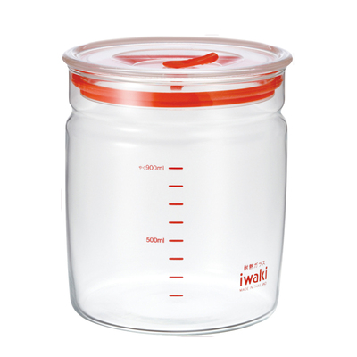 厨房耐热玻璃iwaki/怡万家密封罐