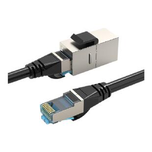 联格威朗网络直通模块CAT5e超五类屏蔽RJ45PCB转接头延长器对接头