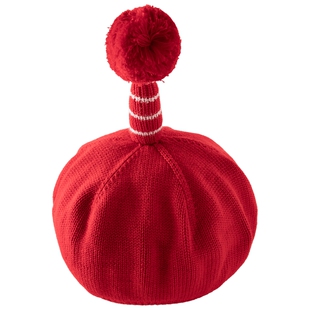 aqpa爱帕圣诞新年毛线帽秋冬羊毛保暖包头贝雷帽外出防风婴儿帽子