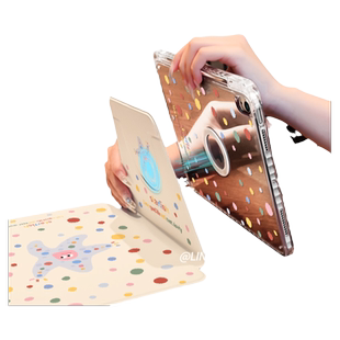 【旋转款x磁吸拆分】绚丽斑点适用于ipadair6平板保护套2025新款10.9寸苹果18版高级感pro11亚克力10.2防弯13