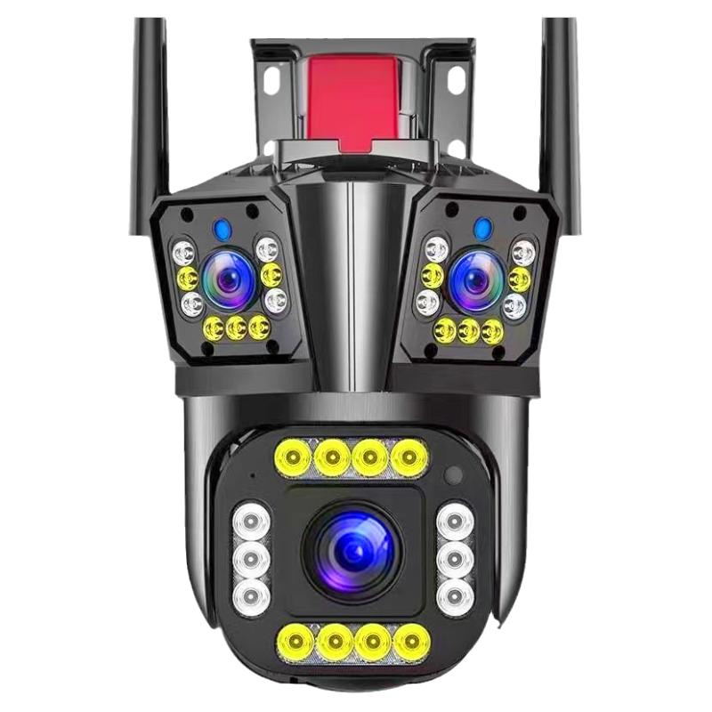 4g无线摄像头三画面高清360度家用wifi远程室外夜视带语音监控器