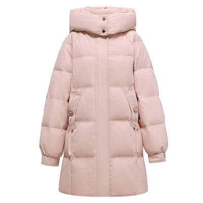 鸭鸭羽绒服女中长款2025冬季新款韩版时尚加厚宽松白鸭绒保暖外套