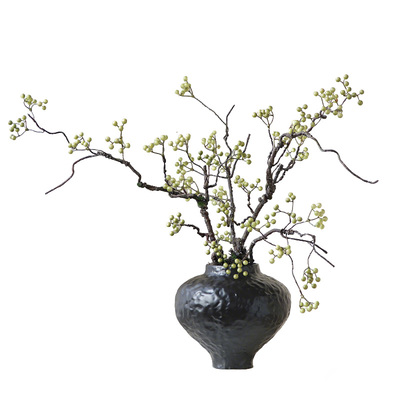 米子家居侘寂山归来树枝仿真绿植