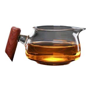 侧把玻璃公道杯茶漏套装一体茶海功夫茶台配件加厚耐热分茶器