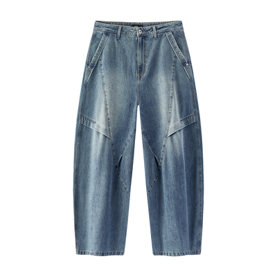 森马宽松弧形松软感森柔牛仔裤男