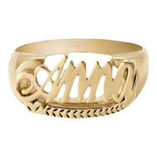 TENCOO个性定制稻穗字母戒指s925纯银定制戒指