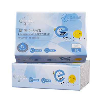 益初初生乳霜柔纸巾110抽保湿纸