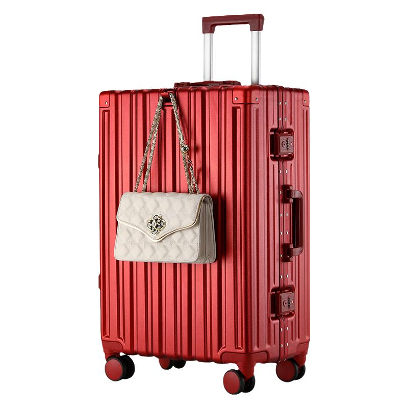 结婚行李箱红色箱子陪嫁箱拉杆箱女新娘皮箱婚礼用密码嫁妆箱一对