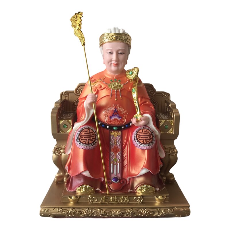 彩绘仿瓷土地公土地婆像土地爷土地奶福德正神镇宅招财神像摆件