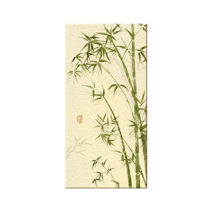 竹报平安竹子玄关装饰画现代简约竖版寓意好客厅挂画走廊尽头壁画