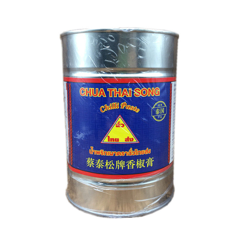 蔡泰松牌辣椒膏泰国进口香椒膏冬阴功调料东南亚风味辣椒酱2.7kg