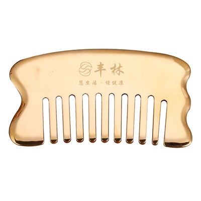 能刮痧能梳头纯黄铜梳，可以刻字