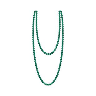 小众原创设计长款绿玛瑙串珠项链新中式国潮古风纯银毛衣链叠戴