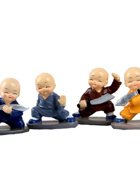 少林功夫小和尚树脂车载摆件