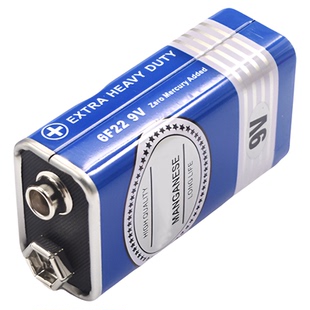 9v电池方块电池6F22方形碳性电池万用表万能表音响玩具麦克风遥控器体温枪9v叠层电池碱性九伏电池250mAh