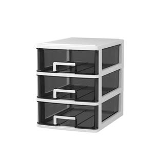 桌面抽屉式收纳盒书桌上文具整理柜大号透明办公室a4纸文件置物架