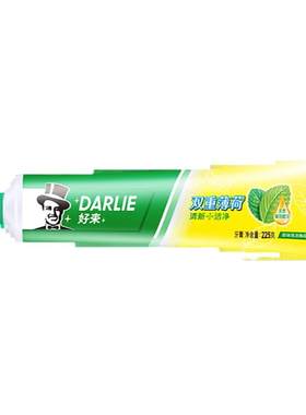 双重薄荷家庭装天然含氟黑人牙膏