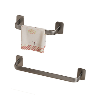 毛巾架子免打孔卫生间壁挂置物架浴室毛巾单杆洗手间厕所收纳挂架