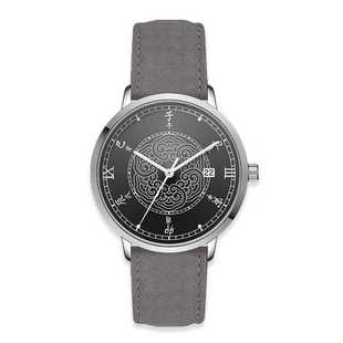 玄色子午俍辰十二时辰日历机械故宫文创高级国风定制情侣礼物手表