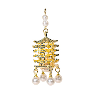 发光diy宫灯团扇吊坠创意冰箱贴灯笼配饰古风压襟钥匙扣挂饰挂件