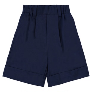 memoryin童装梭织七分裤两个小朋友男孩直筒松紧腰西装短裤