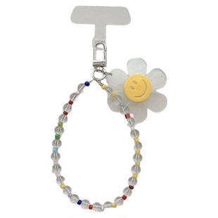ins韩风手机链超火太阳花吊坠挂饰斜挎可背彩色串珠挂链背包背带链条防丢包包链子挂绳网红女高端挂件壳垫片