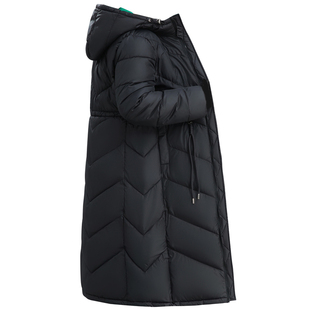 长款羽绒棉服妈妈冬装外套2025新款时尚连帽双面穿棉袄掐腰上衣服