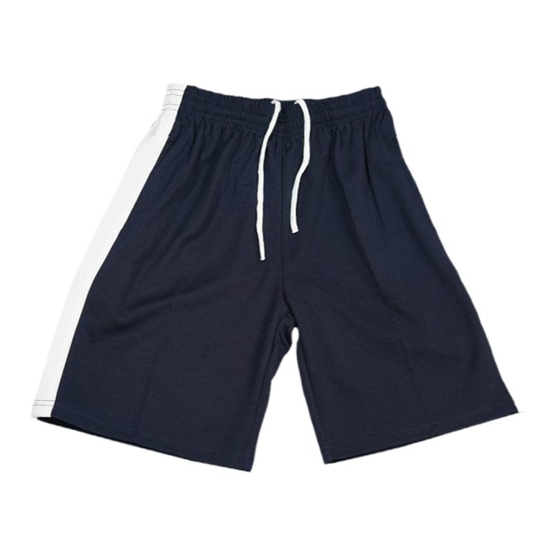 校服裤子一条杠宽白边藏青色一道杠短裤夏季运动裤高中小学生校裤